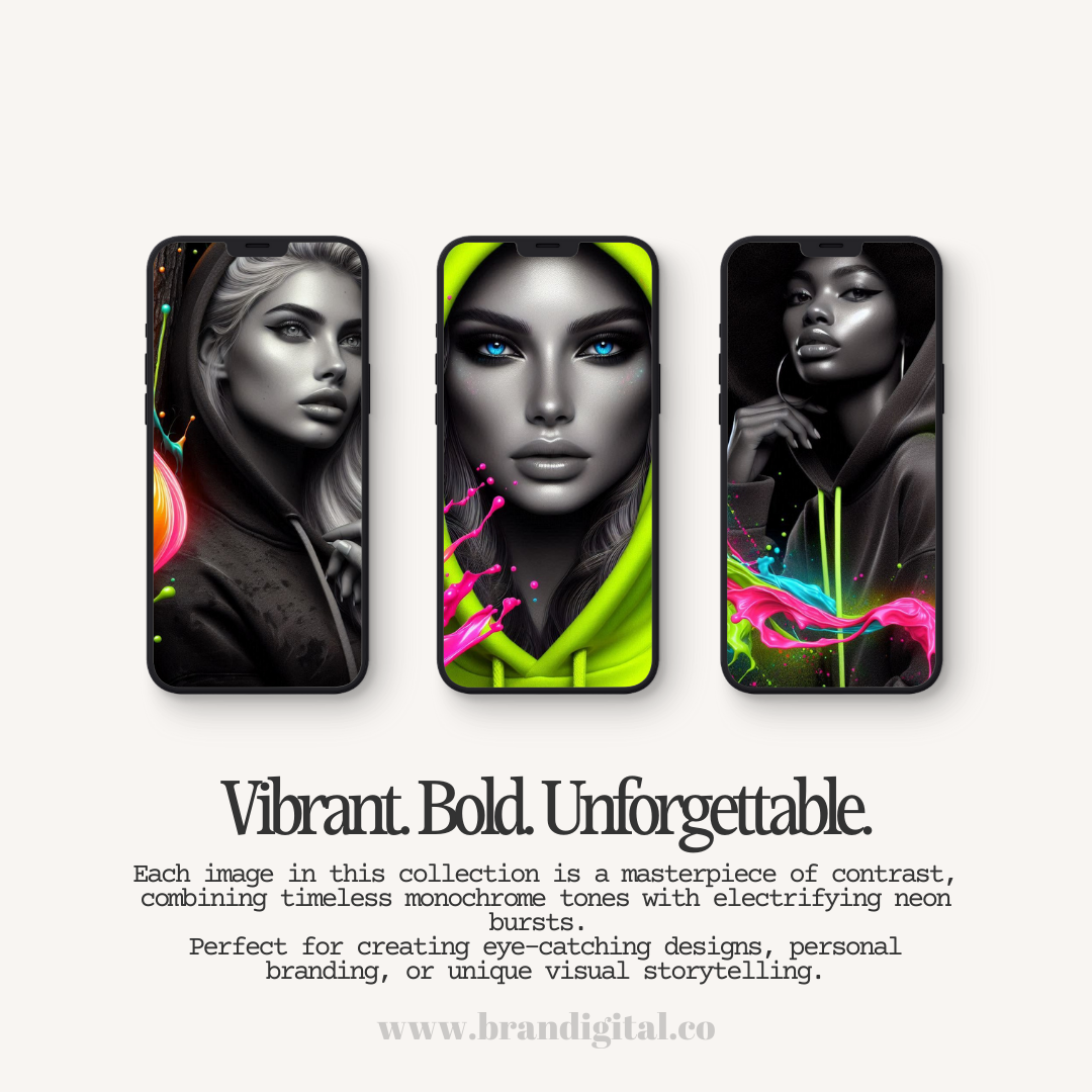 Neon Fusion Collection – Bold & Vibrant AI Portraits