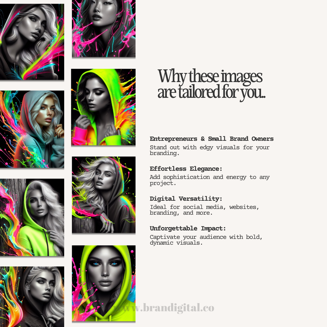 Neon Fusion Collection – Bold & Vibrant AI Portraits