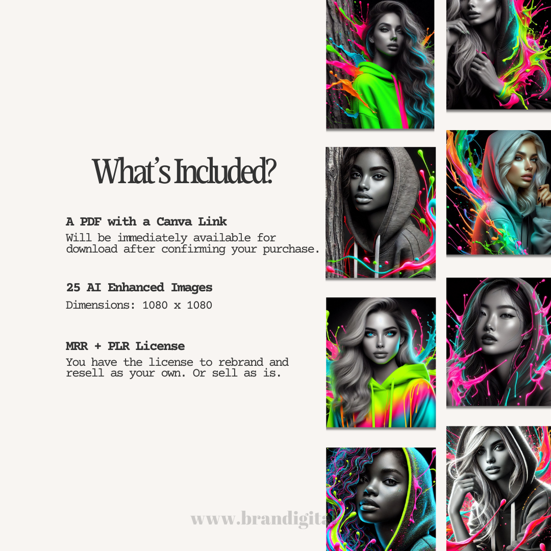 Neon Fusion Collection – Bold & Vibrant AI Portraits