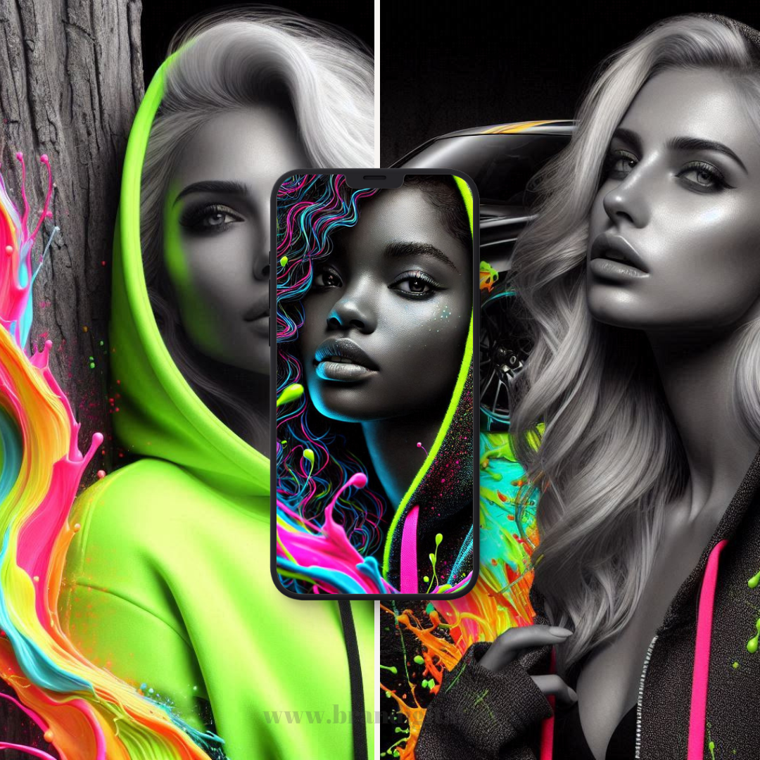 Neon Fusion Collection – Bold & Vibrant AI Portraits