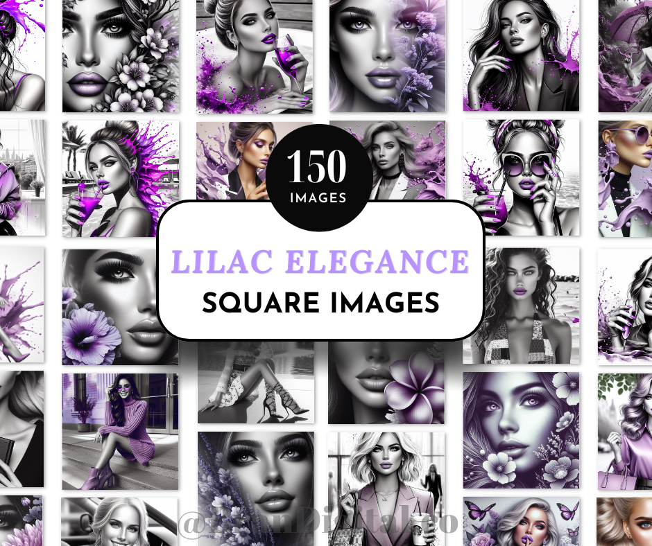 150 Lilac Elegance Images + MRR