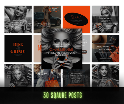 60 Digital Marketing Luxury Social Media Templates + MRR