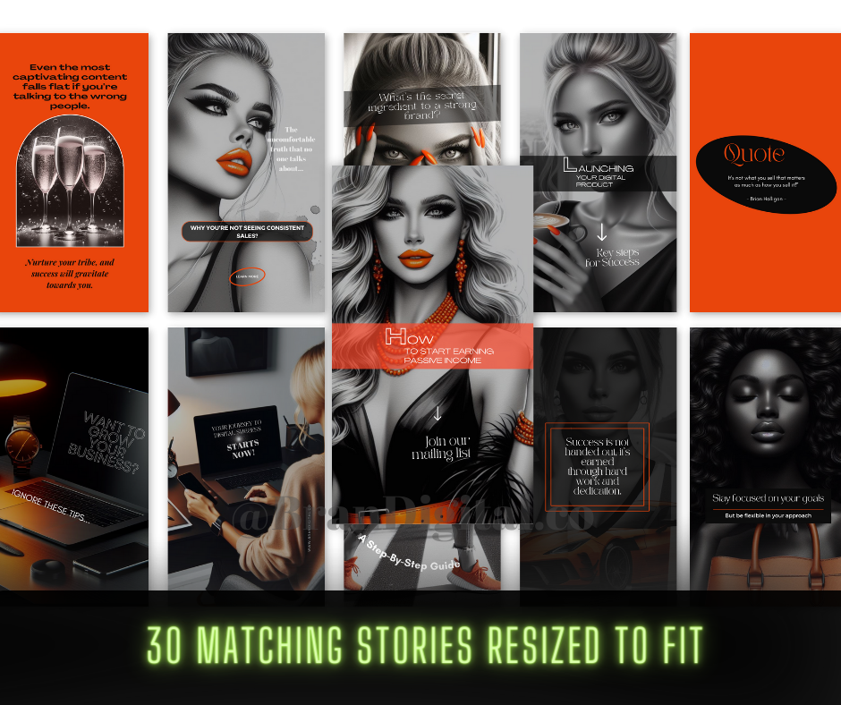 60 Digital Marketing Luxury Social Media Templates + MRR