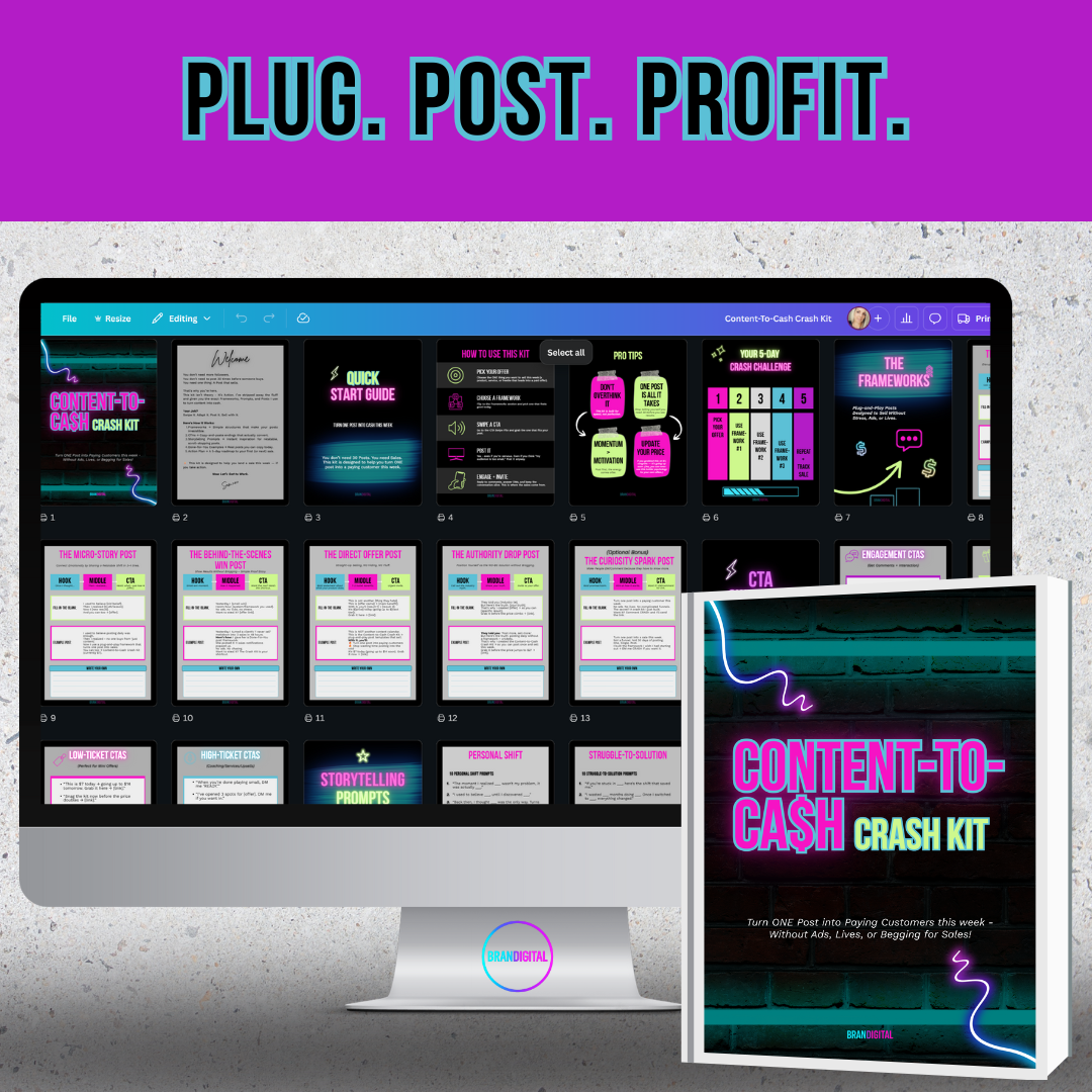 Content-to-Cash Crash Kit | Turn Your Posts Into Sales Fast